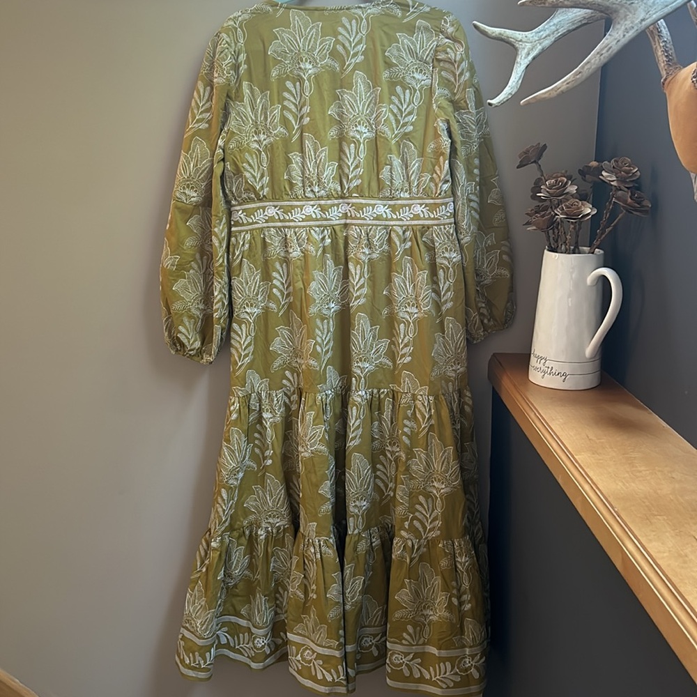 Spartina Nicolette Midi Dress - Calm Waters Schiffli - Picture 6 of 6